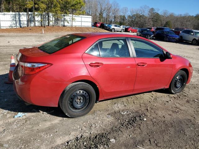 2T1BURHE3FC366034 - 2015 TOYOTA COROLLA L RED photo 3