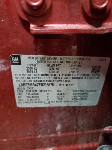 LRBFZMR47PD203675 - 2023 BUICK ENVISION PREFERRED ბურგუნდია ფოტო 13