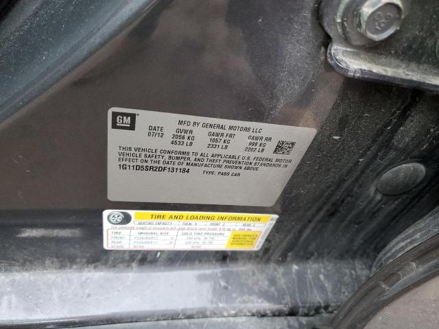 1G11D5SR2DF131184 - 2013 CHEVROLET MALIBU 1LT 灰色 照片 12