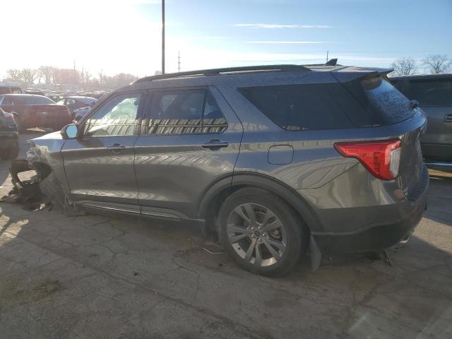 1FMSK8DH2MGC12747 - 2021 FORD EXPLORER XLT GRAY photo 2