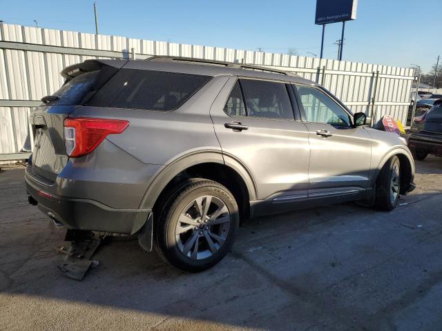 1FMSK8DH2MGC12747 - 2021 FORD EXPLORER XLT GRAY photo 3