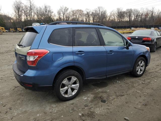 JF2SJARCXFH524048 - 2015 SUBARU FORESTER 2.5I LIMITED BLUE photo 3