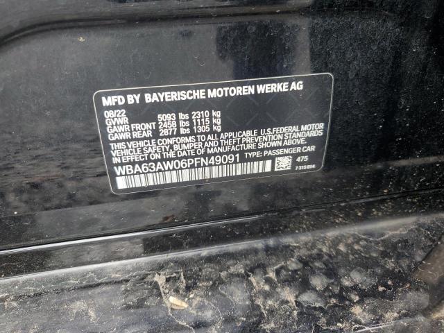 WBA63AW06PFN49091 - 2023 BMW M440I GRAN COUPE BLACK photo 12