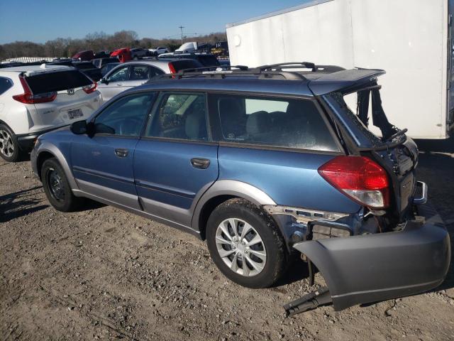 4S4BP60C387355132 - 2008 SUBARU OUTBACK BLUE photo 2