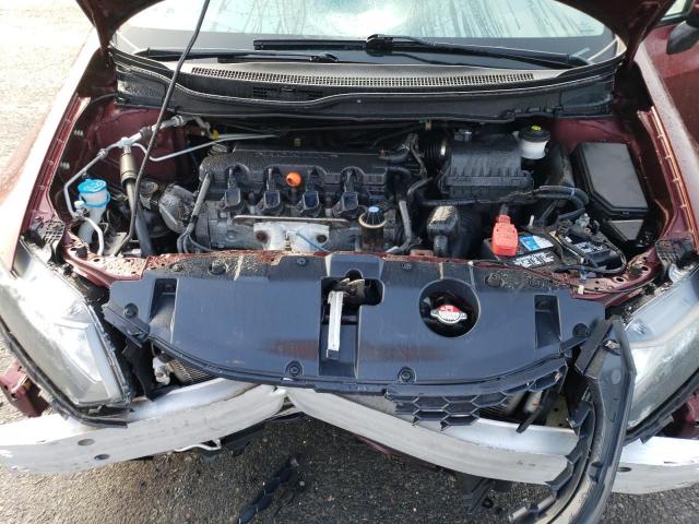 19XFB2F53FE290169 - 2015 HONDA CIVIC LX MAROON photo 11