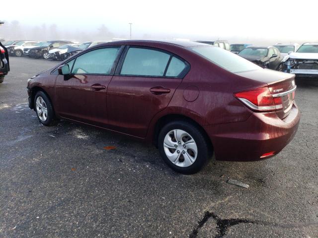 19XFB2F53FE290169 - 2015 HONDA CIVIC LX MAROON photo 2