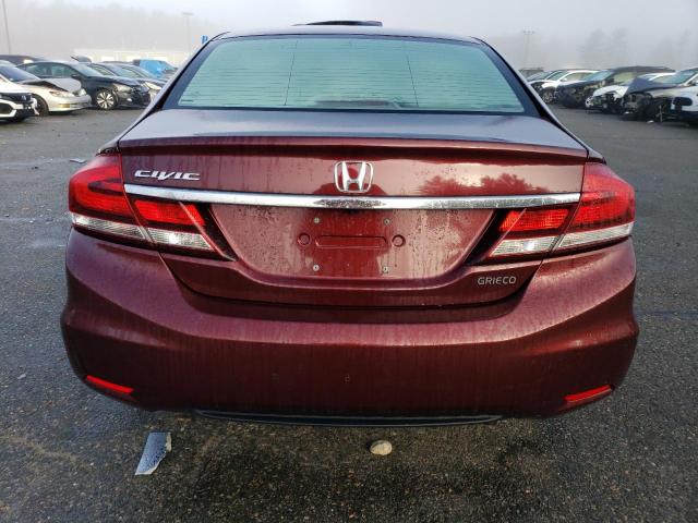 19XFB2F53FE290169 - 2015 HONDA CIVIC LX MAROON photo 6