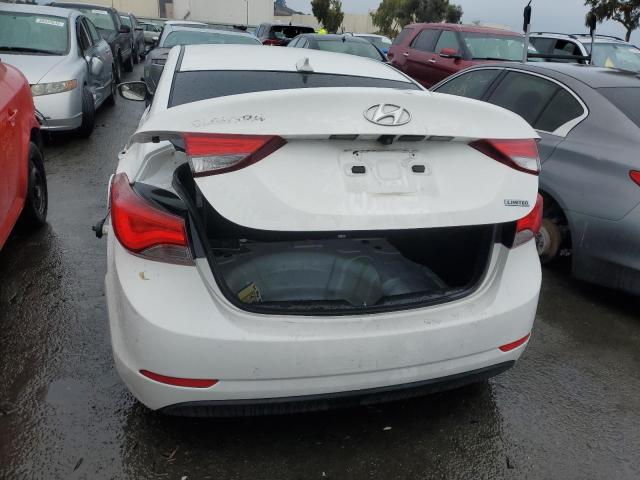 5NPDH4AE4EH458663 - 2014 HYUNDAI ELANTRA SE WHITE photo 6