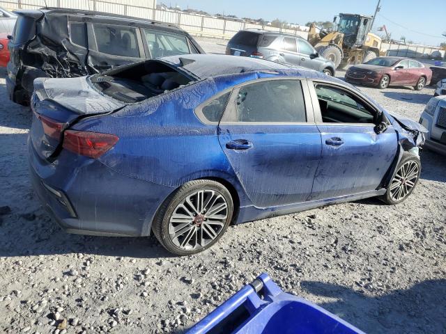 3KPF44AC4ME353501 - 2021 KIA FORTE GT BLUE photo 3