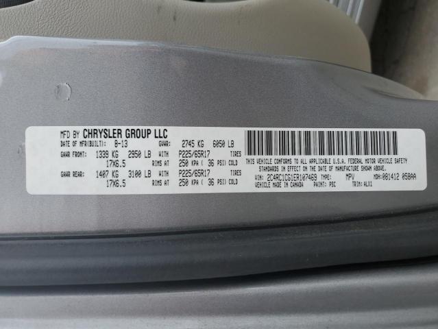 2C4RC1CG1ER107469 - 2014 CHRYSLER TOWN & COU TOURING L SILVER photo 14