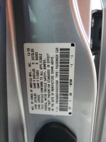 19UUA66216A021549 - 2006 ACURA 3.2TL SILVER photo 13