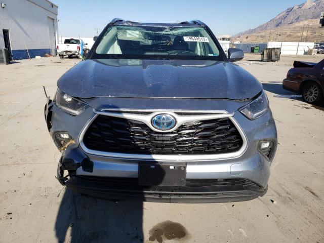 5TDHBRCH5MS056683 - 2021 TOYOTA HIGHLANDER HYBRID XLE BLUE photo 5