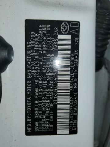 2T1KU4EE5AC234800 - 2010 TOYOTA MATRIX 白色 照片 12