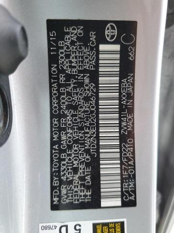 JTDZN3EU2GJ046729 - 2016 TOYOTA PRIUS V SILVER photo 12