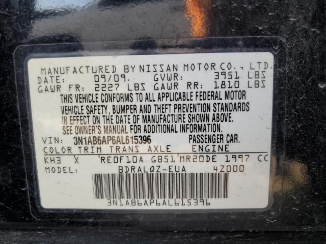 3N1AB6AP6AL615396 - 2010 NISSAN SENTRA 2.0 BLACK photo 13