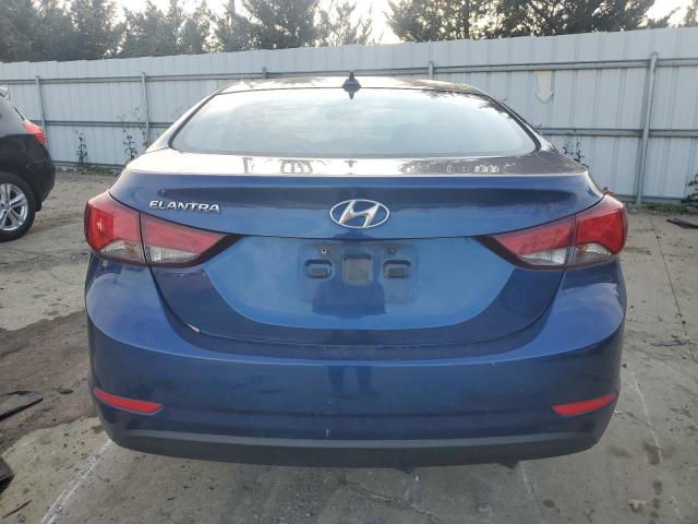 5NPDH4AE8GH765370 - 2016 HYUNDAI ELANTRA SE BLUE photo 6