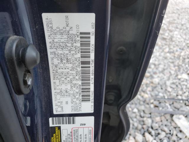 3TMJU62N77M029460 - 2007 TOYOTA TACOMA DOUBLE CAB PRERUNNER BLUE photo 12