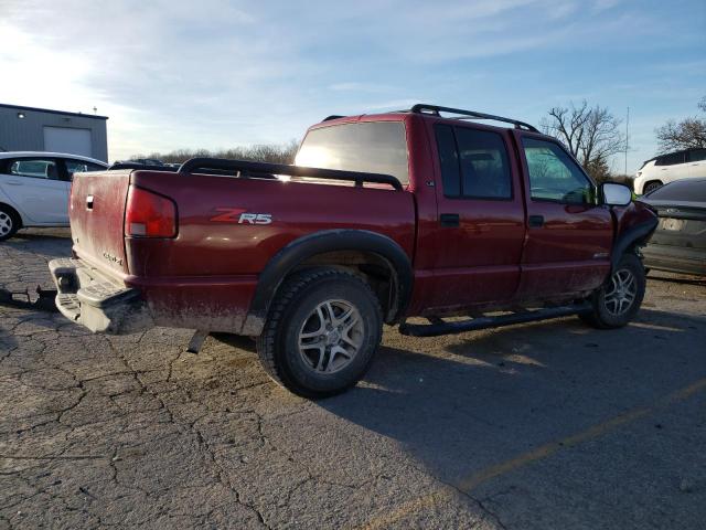 1GCDT13X93K162774 - 2003 CHEVROLET S TRUCK S10 RED photo 3