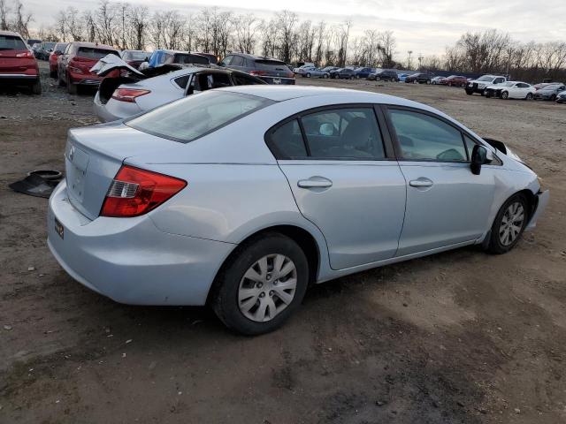 19XFB2F50CE353661 - 2012 HONDA CIVIC LX BLUE photo 3