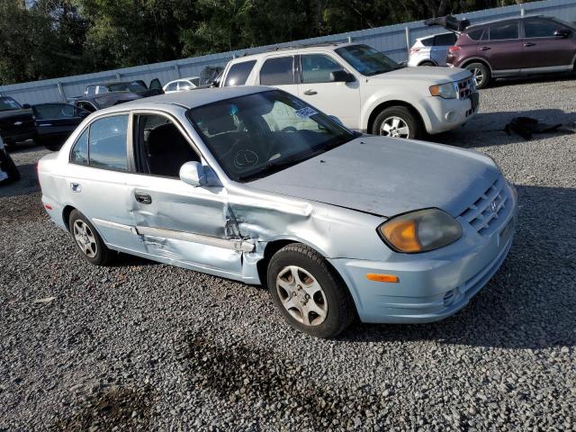 KMHCG45C23U458960 - 2003 HYUNDAI ACCENT GL SILVER photo 4