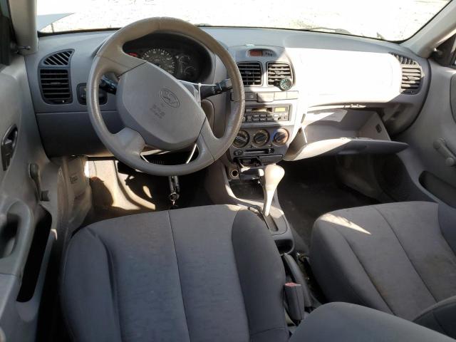 KMHCG45C23U458960 - 2003 HYUNDAI ACCENT GL SILVER photo 8