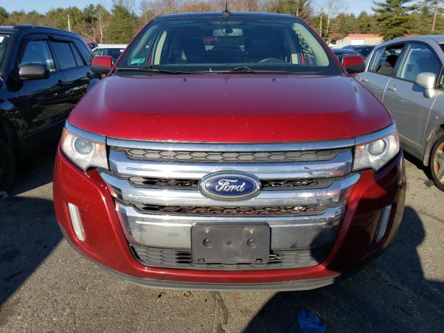 2FMDK4JC5EBB50912 - 2014 FORD EDGE SEL RED photo 5