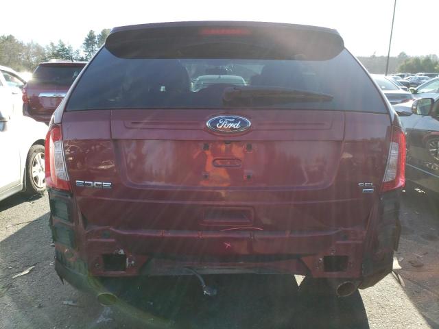 2FMDK4JC5EBB50912 - 2014 FORD EDGE SEL RED photo 6