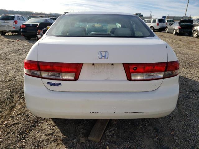 1HGCM56314A004169 - 2004 HONDA ACCORD LX WHITE photo 6