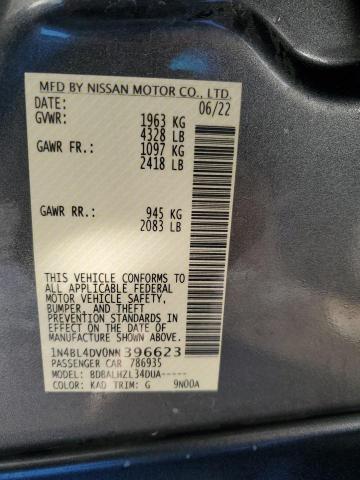 1N4BL4DV0NN396623 - 2022 NISSAN ALTIMA SV SILVER photo 13