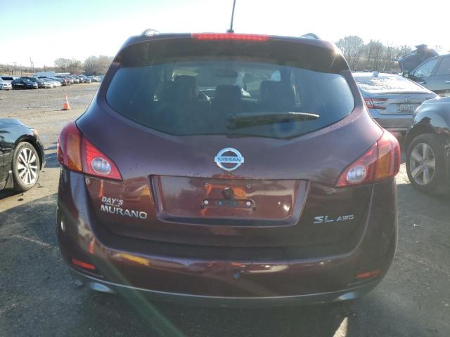 JN8AZ1MW7AW131332 - 2010 NISSAN MURANO S BURGUNDY photo 6