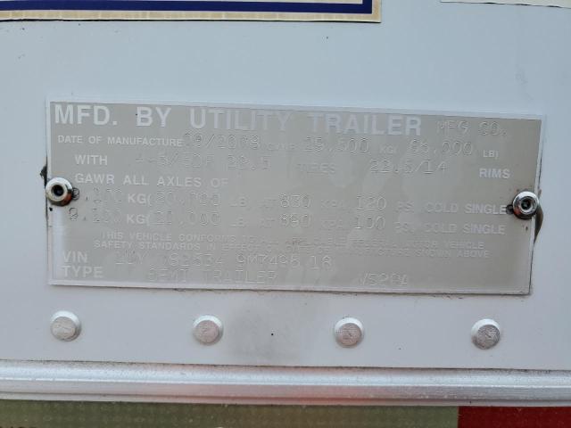 1UYVS25349M749518 - 2009 UTILITY TRAILER WHITE photo 10