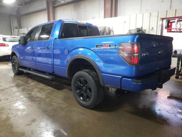 1FTFW1ET8BFD37324 - 2011 FORD F150 SUPERCREW BLUE photo 2