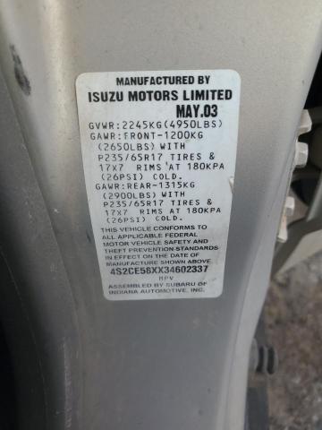 4S2CE58XX34602337 - 2003 ISUZU AXIOM XS Boz foto 12