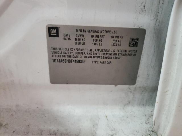 1G1JA6SH8F4189336 - 2015 CHEVROLET SONIC LS 白色 照片 12