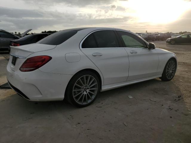 WDDWF4JB0JR387636 - 2018 MERCEDES-BENZ C 300 WHITE photo 3