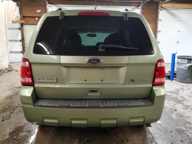 1FMCU5K3XAKD20949 - 2010 FORD ESCAPE HYBRID GREEN photo 6