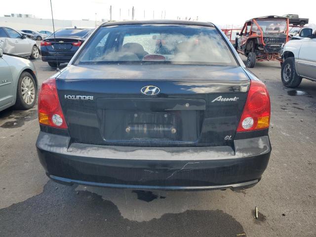 KMHCG45C43U429167 - 2003 HYUNDAI ACCENT GL BLACK photo 6