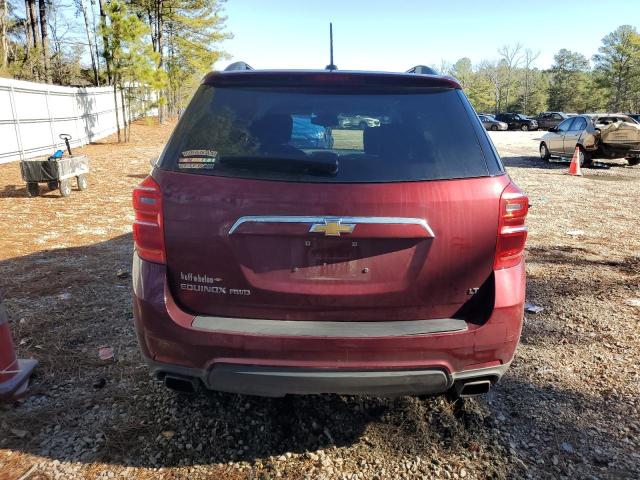 2GNFLFE38H6238874 - 2017 CHEVROLET EQUINOX LT RED photo 6