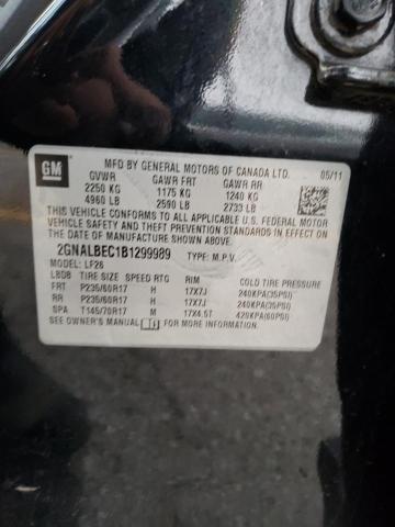 2GNALBEC1B1299989 - 2011 CHEVROLET EQUINOX LS BLACK photo 13