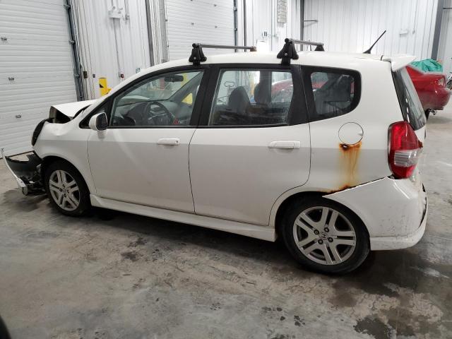 JHMGD37638S802961 - 2008 HONDA FIT SPORT WHITE photo 2