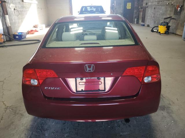 1HGFA16568L051546 - 2008 HONDA CIVIC LX RED photo 6