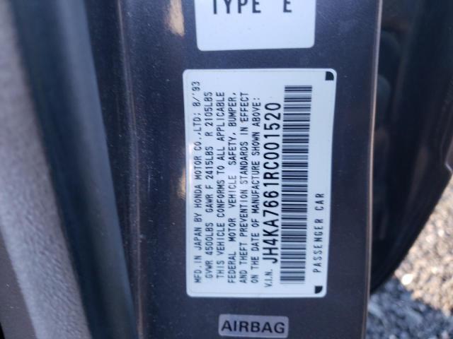 JH4KA7661RC001520 - 1994 ACURA LEGEND L GRAY photo 12