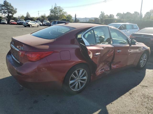 JN1BV7AP7EM676527 - 2014 INFINITI Q50 BASE RED photo 3