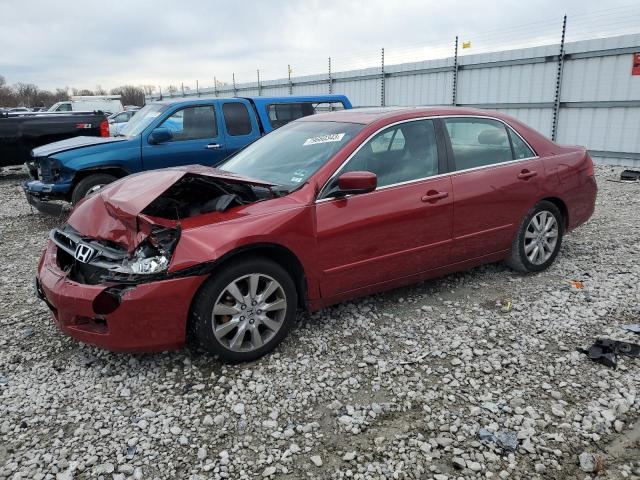 1HGCM66537A015332 - 2007 HONDA ACCORD EX RED photo 1