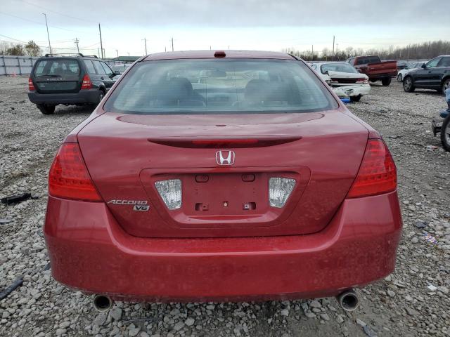 1HGCM66537A015332 - 2007 HONDA ACCORD EX RED photo 6