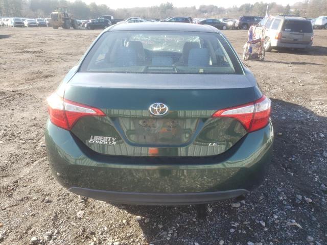 2T1BURHE6EC130878 - 2014 TOYOTA COROLLA L GREEN photo 6