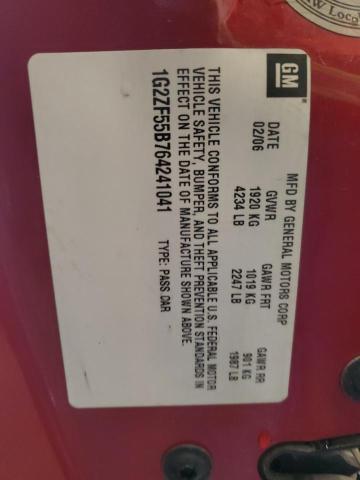 1G2ZF55B764241041 - 2006 PONTIAC G6 SE RED photo 12