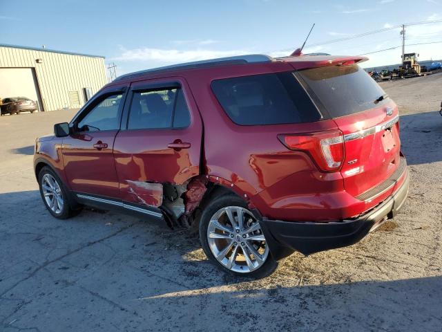 1FM5K7D83KGA88704 - 2019 FORD EXPLORER XLT RED photo 2