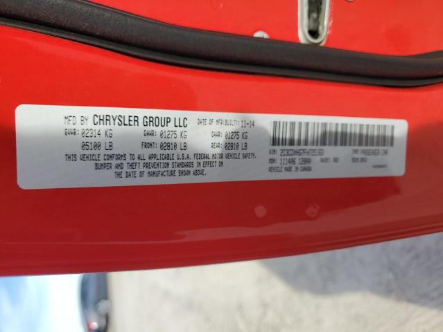 2C3CDXHG7FH725163 - 2015 DODGE CHARGER SXT RED photo 12