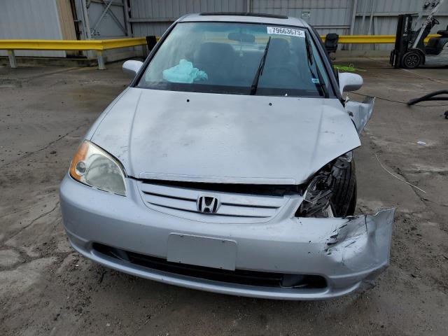 JHMES26751S002511 - 2001 HONDA CIVIC EX SILVER photo 5